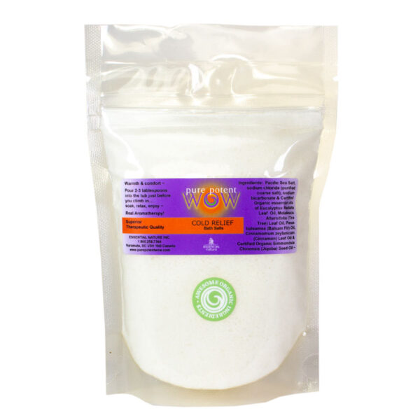 Cold Relief Bath Salts made with Awesome Organic Ingredients from Pure Potent WOW
